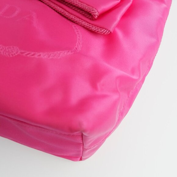 Authentic Preowned Prada Bright Pink Nylon Two Way Bag - Picture 4 of 16